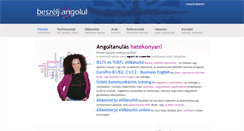 Desktop Screenshot of beszeljangolul.eu